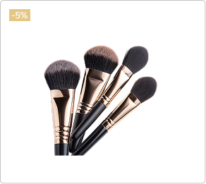 Elegant makeup brushes